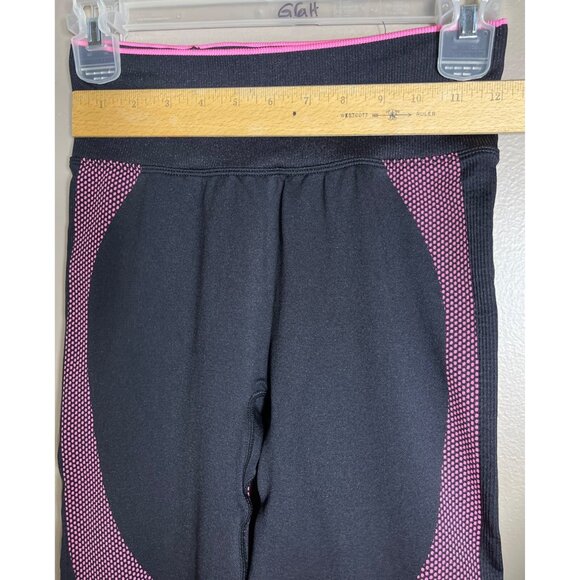 Victoria's Secret Pink Active Leggings Black Compression Activewear Womens M - Picture 5 of 9